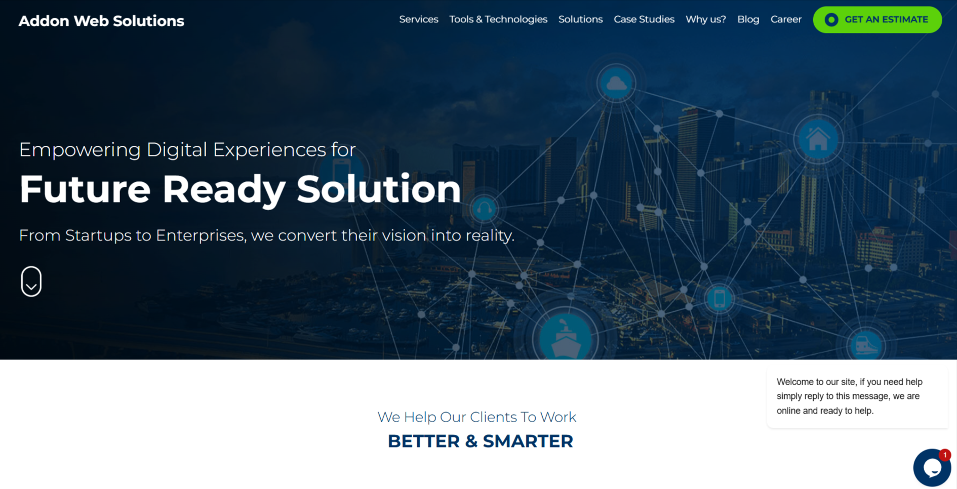 AddonWeb project preview - Building a Future-Ready Website for a Growing Tech Agency